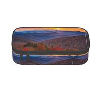 Tuehbsvo Blue Ridge Parkway Mountains Large Capacity Pencil Case Zipper Pencil Case for School Office Students Teenage Women Men Gifts