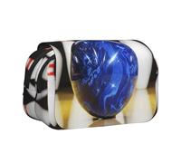 Tuehbsvo Bowlingdouble Layer Pencil Case with Flip Top Big Pencil Bag High Storage Pen Case Pouch Stationery Organizer Makeup Bag for Boys Girls Teen College Students School Adults & Office Supplies