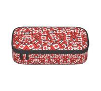Tuehbsvo Canadian Flag Large Capacity Pencil Case Zipper Pencil Case for School Office Students Teenage Women Men Gifts