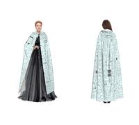 Tuehbsvo Chemistry Print Halloween Hooded Cape Witch Cosplay Accessories Adult/Kids Fancy Dress Costume For Masquerade, Halloween, Family Party