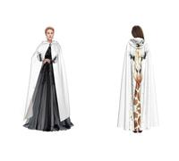 Tuehbsvo Clever Giraffe Halloween Hooded Cape Witch Cosplay Accessories Adult/Kids Fancy Dress Costume For Masquerade, Halloween, Family Party