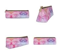 Tuehbsvo Colorful Marble Pastel Pink Blue Purple Leather Pencil Case with Zip for Men, Women, Girls, Boys Professionals Perfect Size Pouch for Stationery & Art Utensils