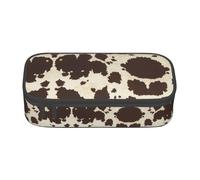 Tuehbsvo Cow Fur Print Large Capacity Pencil Case Zipper Pencil Case for School Office Students Teenage Women Men Gifts