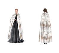 Tuehbsvo Cute Wild Cartoon Giraffes Halloween Hooded Cape Witch Cosplay Accessories Adult/Kids Fancy Dress Costume For Masquerade, Halloween, Family Party