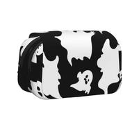 Tuehbsvo Halloween Gothdouble Layer Pencil Case with Flip Top Big Pencil Bag Pouch Stationery Organizer Makeup Bag for Boys Girls Teen College Students School Adults & Office Supplies