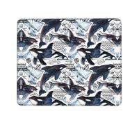 Tuehbsvo Killer Whale Mouse Pad, Mice Pad With Non-Slip Rubber Base, Mouse Mats For Computers