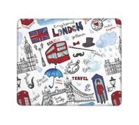 Tuehbsvo London Mouse Pad, Mice Pad With Non-Slip Rubber Base, Mouse Mats For Computers