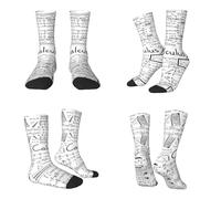 Tuehbsvo Math Geometry Geek Calculus Print Mid-Calf Socks Skin Friendly, Comfortable, And Has A Good Foot Feel