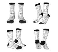 Tuehbsvo Math Geometry Geek Calculus Print Mid-Calf Socks Skin Friendly, Comfortable, And Has A Good Foot Feel