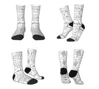Tuehbsvo Math Geometry Geek Calculus Print Mid-Calf Socks Skin Friendly, Comfortable, And Has A Good Foot Feel