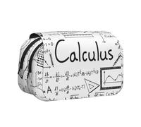 Tuehbsvo Math Geometry G alculusdouble Layer Pencil Case with Flip Top Big Pencil Bag Pouch Stationery Organizer Makeup Bag for Boys Girls Teen College Students School Adults & Office Supplies