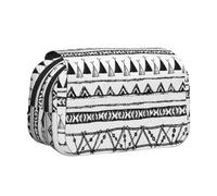 Tuehbsvo Native American Patternsdouble Layer Pencil Case with Flip Top Big Pencil Bag Pouch Stationery Organizer Makeup Bag for Boys Girls Teen College Students School Adults & Office Supplies