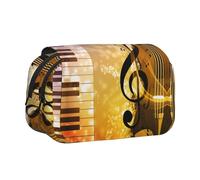 Tuehbsvo Piano Violin Music Notesdouble Layer Pencil Case with Flip Top Big Pencil Bag Pouch Stationery Organizer Makeup Bag for Boys Girls Teen College Students School Adults & Office Supplies