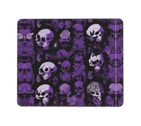 Tuehbsvo Purple Black Goth Spooky Mouse Pad, Mice Pad With Non-Slip Rubber Base, Mouse Mats For Computers