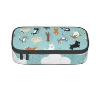 Tuehbsvo Raining Cats & Dogs Large Capacity Pencil Case Zipper Pencil Case for School Office Students Teenage Women Men Gifts