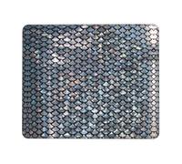 Tuehbsvo Silver Fish Scale Mouse Pad, Mice Pad With Non-Slip Rubber Base, Mouse Mats For Computers