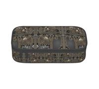 Tuehbsvo Steampunk Mechanical Gears Large Capacity Pencil Case Zipper Pencil Case for School Office Students Teenage Women Men Gifts