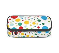 Tuehbsvo Twister Polka Dots Large Capacity Pencil Case Zipper Pencil Case for School Office Students Teenage Women Men Gifts