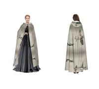 Tuehbsvo World War 2 Aircraft Airplane Halloween Hooded Cape Witch Cosplay Accessories Adult/Kids Fancy Dress Costume For Masquerade, Halloween, Family Party