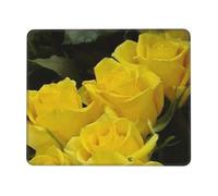 Tuehbsvo Yellow Roses Mouse Pad, Mice Pad With Non-Slip Rubber Base, Mouse Mats For Computers