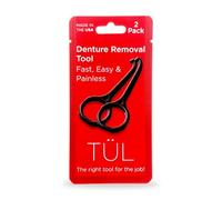 TÜL For Dentures Denture Removal Tool Made in the USA 2 Pack Top Accessories, Black