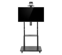 Tuelaly Rolling TV Stand on Wheels for 32-85 inch Screens Up to 132lbs, Heavy-Duty Mobile TV Cart with Shelf & Locking Wheels, Height Adjustable Floor TV Stand, Max VESA 600x400mm [object Object]
