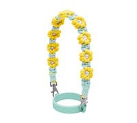 Tuelaly Water Bottle Handle Strap - Handmade Flower Sling Holder Carrier Lanyard Cup Accessories Compatible with 16-40oz Stanley-Water Bottle Cyan