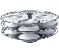Tuelip Stainless Steel Heavy Quality Idli Stand for Cooker Idli Maker Makes 12 Medium Size Idlis at Once with Stand Kitchen Tool