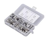 Tuerca Remache Cabeza Redonda Plana Kit Surtido Moleteado 100 Piezas M3 M4 M5 M6 M8 Tuerca Remache Roscada de Aleación de Aluminio para Automóviles Camiones SUV Barcos Remolques