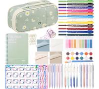 TuErCao Bible Study Supplies Pencil Case Bible Accessories Set (Daisy green)