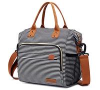 TuErCao Lunch Bag Women Insulated Lunch Box for Work Leakproof Soft Cooler for Picnic Travel Road Trips, Loncheras para Mujer Adult, Stripes