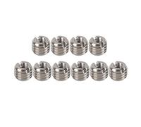 Tuercas reductoras de rosca 10 piezas M4x0.7 hembra a M8x1.25 macho 6 mm de longitud Kit de inserciones de reparación de roscas de acero inoxidable para aviación automóviles