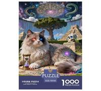 Türkiye Angora Cat 1000-Piece Jigsaws Puzzles for Adult Challenging Puzzles Fun, Challenging & Brainteasing Games Gifts for Men And Women Home Decoration Puzzle 70x50cm/1000pcs
