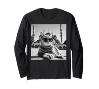 Türkiye Cat At The Blue Mosque And Sultan Ahmed Mosque Long Sleeve T-Shirt