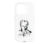 Türkiye Founder Atatürk Portrait with Signature Case for iPhone 15 Pro
