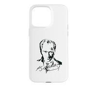Türkiye Founder Atatürk Portrait with Signature Case for iPhone 15 Pro Max