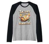 Tuesday is for Burritos Mexican Food Raglan Baseball Tee