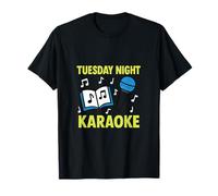 Tuesday Night Karaoke Music Note Microphone Graphic T-Shirt