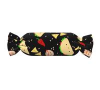 Tuesday Party Print Candy Pillow Cylindrical Comfort Roll Pillow Travel Neck Pillow Suitable For Head Neck And Back Support