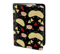 Tuesday Party Printing Cowhide Passport Holder,Passport Cover,Travel Card Cover Case For Men Women,Documents Protector, Black, One Size