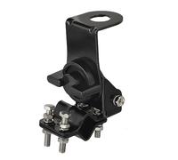 Tuesoa 1 Piece Vehicle CB Mobile Radio Antenna Mirror Mount Bumper Roof Rack Black Metal Pole Mount Fixed Bracket for Car Truck CB Radio VHF UHF