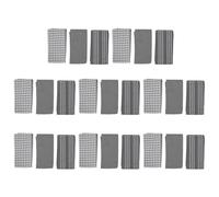 Tuesoa 100% Natural Cotton, the Best Tea Towels, Absorbent and Lint-Free, 18 X 25 Inch, 24 Pack, White with Grey Stripe