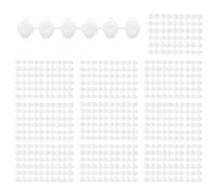 Tuesoa 100 Strips 600 Pots Empty Paint Strips Paint Cup Clear Plastic Storage Containers Painting Craft Supplies(3 Ml/ 0.1 Oz)