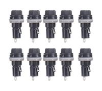 Tuesoa 10Pcs 10A AC 250V 5mm x 20mm Panel Mounted Plastic Fuse Holder Socket