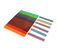 Tuesoa 12 Pcs Guided Reading Strips Set Colored Overlays Dyslexia Tools Correction Gels Lighting Filter Plastic Sheets Bookmark