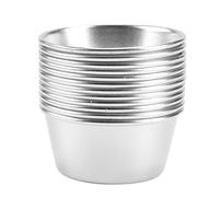 Tuesoa 12 Pieces Individual Molds Pudding Molds Cups Mini Chocolate Molten Pans Non-Stick Cupcake Cake Cookie Pudding Mold