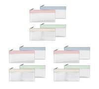 Tuesoa 12 Pieces Money Bags with Zipper, Cash Envelopes,Money Pouch, Clear Bank Deposit Bags, Bank Bag, Cash Bag, Coin Bag