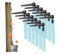 Tuesoa 12 Set Maple Syrup Taps with 24in Tubes Maple Syrup Supplies Grade Non-Slip Maple Syrup Tapping Kit L-Shaped Tree Taps Easy Install Easy to Use