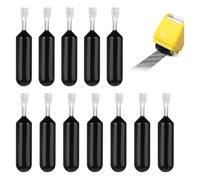 Tuesoa 12Pc Ink Refills for Your ID Stamp Roller Refill Ink Roller Stamp Refill Ink to Cover Personal Mail Address