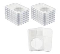 Tuesoa 14Pcs Coin Slab Snap Display Holder, 37mm White Coin Cases for Collectors Coin Display Box Plastic Dollar Coin Holder Easy to Use
